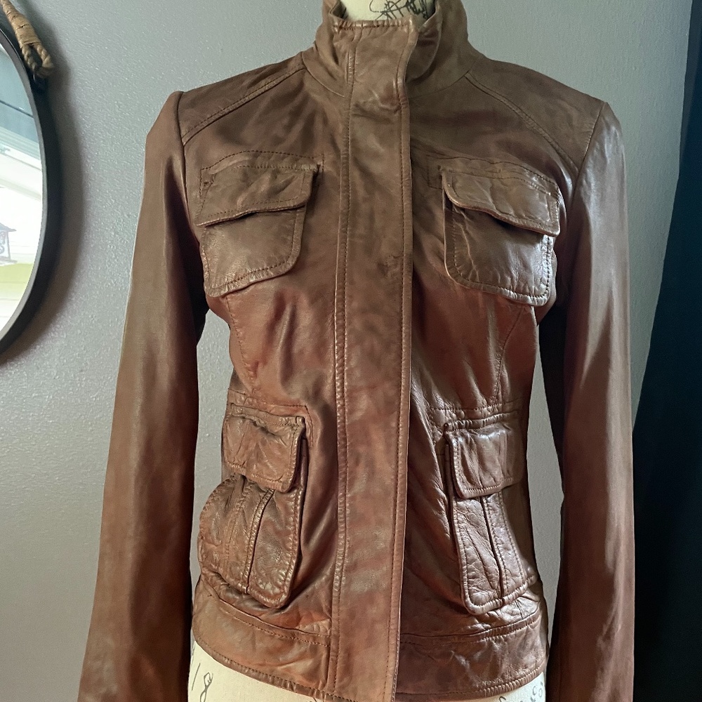 NWOT Lucky Brand leather jacket